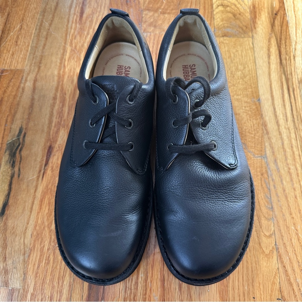 Samuel Hubbard Men's Hubbard Free Oxford 10 W Black Leather Vibram Sole Shoes